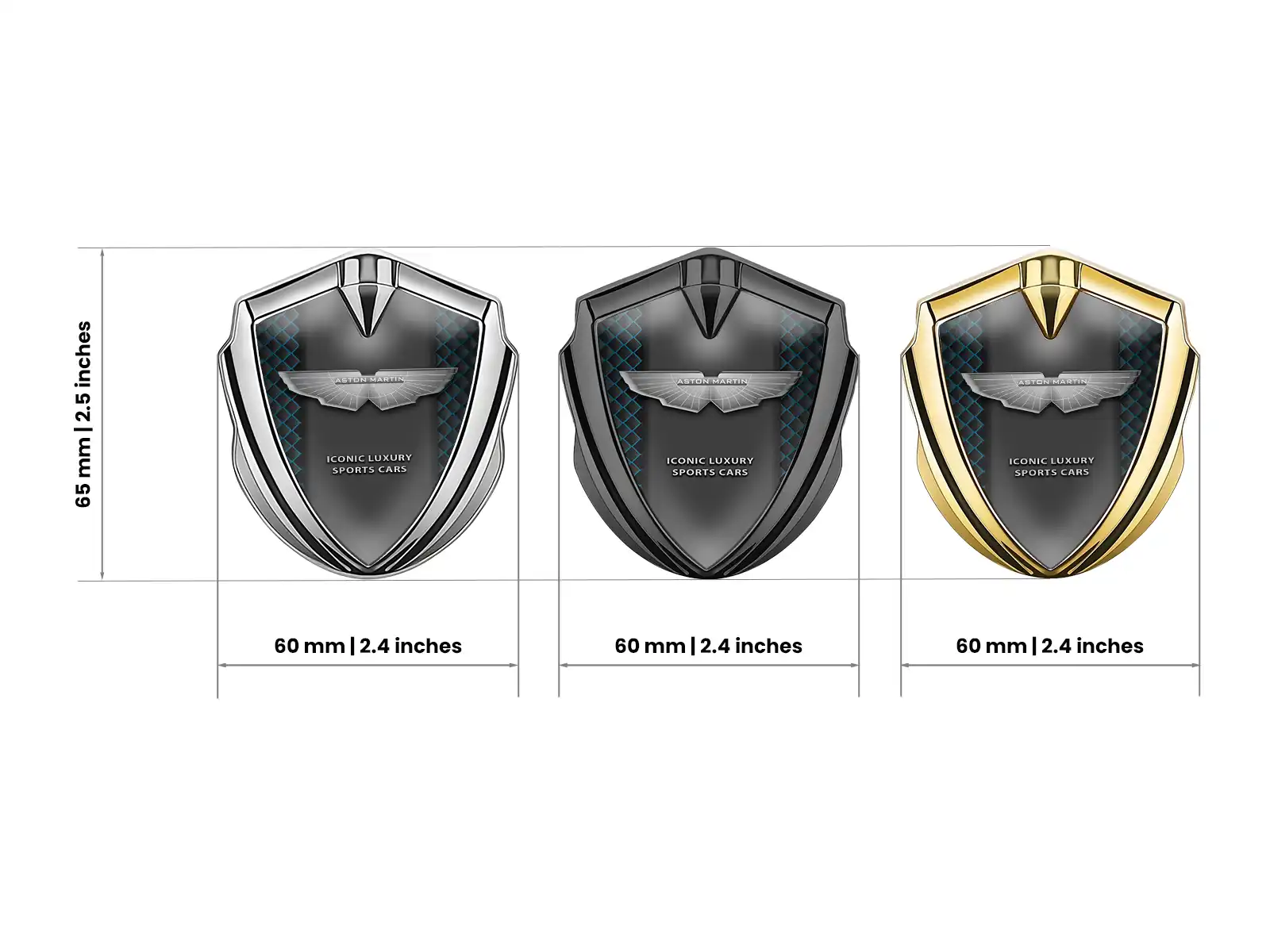 Aston Martin Metall Emblem Abzeichen Pro Stil Edelstahl
